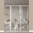 57" Extra Tall Pet Gate for Doorway, 52.7"-57.4" Wide Baby Gate for Cats Walk Through, Auto Close Tall Dog Gates with Door, Child Safety Gate Indoor Stairs, Cat Proof Gate for Doggie, White