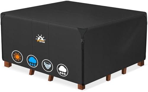 Amazon.com : Zettum Patio Furniture Cover Square - 52 Inch Outdoor Table Cover Waterproof & Heavy Duty, 600D Lawn Furniture Set Covers for Outside Dining Table and Chairs Seating Combo - 52 x 52 x 28 Inch : Patio, Lawn & Garden