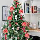ZIG ZAG Pack of 10 Lotus Hangings for Diwali Decoration – Floral Wall Hangings for Temple, Wedding, Festival, and Christmas Decor (22.8 cm x 9.6 cm) Latkan Toran