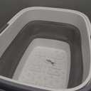 Beinilai Collapsible Foot Bath Basin for Soaking Feet,Foot Soak Tub,Plastic Foot Bucket with Handles and Massage Acupoint,Foldable Laundry Basket-Grey, 3.07"L x 13.03"W x 16.65"H