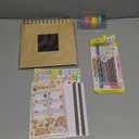 Kid Scrapbook Photo Album Hard Cover DIY Photo Album for Kids Instant Camera Print Paper with DIY Accessories (Brown)