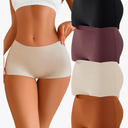 Womens Seamless Boy Shorts Underwear Soft Stretch No Show Boxer Shorts Briefs Panties for Ladies 4 Packs LARGE