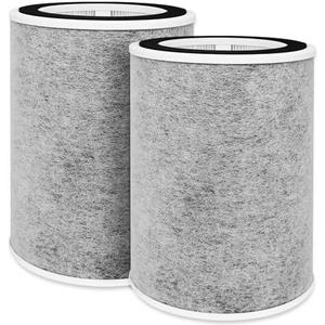2 Pack Filter for Shark HP200 Series HP202 HP201 HP232 Air Purifier MAX | 3-in-1 HEPA Filter Compatible with Shark HC501 HC502; Compare to Part #HE2FKBAS, HE2FKBASMB