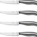 Chicago Cutlery Insignia Steel 4-Piece Steak Knives, 4.5" Stainless Steel Blades for Effortless Cutting, For Home Kitchen and Professional Use