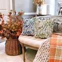 DFXSZ Fall Pillow Covers 18x18 inch Set of 2 Fall Decoration Blue Pumpkin Maple Leaf Decor Autumn Outdoor Pillow Cover Thanksgiving Decoration for Home Couch TH146B18