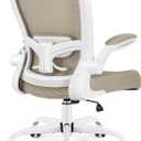 FelixKing Office Chair, Ergonomic Desk Chair Breathable Mesh Chair with Adjustable High Back Lumbar Support Flip-up Armrests, Executive Rolling Swivel Comfy Task Computer Chair for Home Office (Khaki)