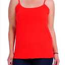 Plus Size Women's Camisole Built-in Shelf Bra Adjustable Spaghetti Straps Tank Top ST-001X