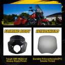 Motorcycle Fairing with 13in Smoke Windshield for Harley Road King FLHR 1994-2023 FLHRXS 2017-2025