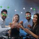 2 Pairs Alien Headband and Glasses, Alien Antenna Headband for Adult Women Space Theme Costume for Halloween Dress Up