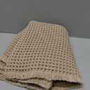 AMOAMI Upgraded Waffle Bath Mat, Super Absorbent Non Slip Bath Mats for Bathroom Floor, Machine Washable Bathroom Rugs with Tassels, Rubber Backed Bathroom Mats, Ultra Soft, 17" x 24", Brown