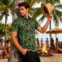 uideazone Golf Shirts for Men Dry Fit Polo Shirt Short Sleeve Moisture Wicking Golf Polos Performance Golf Tennis Shirt (Green, M)