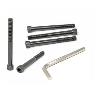 iexcell 5 Pcs 3/8-16 x 4 Partially Threaded Alloy Steel 12.9 Grade Hex Socket Head Cap Screws Bolts Kit, Black Oxide Finish