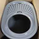 Amazon Basics Large Cat Litter Box with High Sides, Top Entry, Odor Control, Includes Scoop, 20.5 x 14.75 x 14.38 inches, Grey
