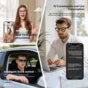 Oucscru AI Smart Glasses with ChatGPT, 8MP Camera Glasses with Camera and Audio, AI Translation Sunglasses with 164 Languages, Bluetooth Sunglasses with Voice/Calling, 8-Hour Music, Photochromic Lens