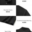 M MAELREG Quarter Zip Pullover Men Mock Neck Long Sleeve Performance Golf Athletic Pullover Half Zip Mens Sweatshirt (Black, M)