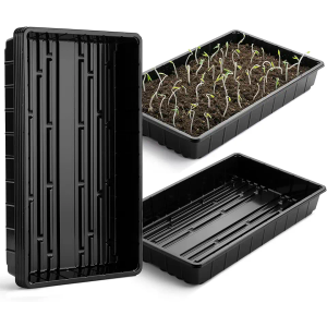 Mr. Pen- Plastic Growing Trays, 3Pack, Black, 17x10, Plant Tray, Seed Tray, Seedling Tray, Propagation Tray, Plant Trays for Seedlings, Planting Trays, Microgreens Growing Trays, Seedling Starter Tray