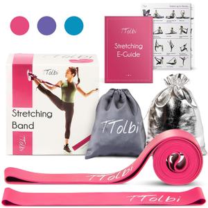 Premium Stretch Bands for Dancers  Improve Stretching & Flexibility with Ballet Stretching Band, Perfect Dance Equipment for Splits & Strength  Ideal Gifts for Dancers & Ballet Training (Pink Regular)