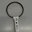 Large Magnifying Glass with Light, Magnifier 10X 20X 45X Handheld Illuminated Lighted Magnifier with 3 LED Lights 1UV Light Storage Bag Clean Cloth for Seniors Reading Inspection (Black)