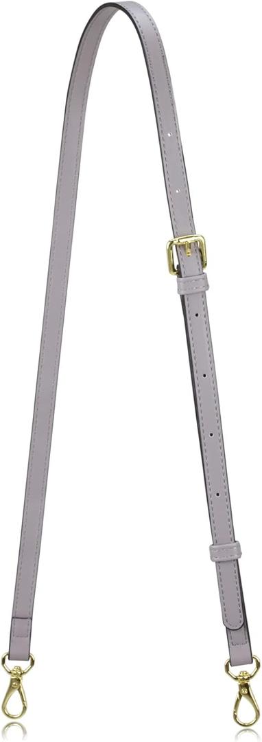 Allzedream Leather Purse Strap Replacement Crossbody Handbag Long Adjustable (Grey)