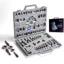 toolant 45pcs Metric Tap and Die Set, M6-M24 Large Threading Set with Round Dies for Cutting and Rethreading Internal and External Threads