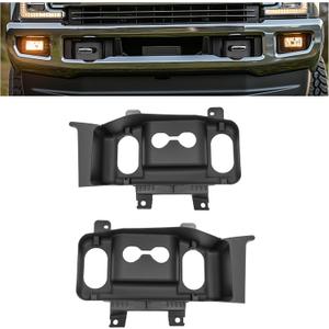 Front Bumper Tow Hook Trim Cover Panels Compatible with 2017-2019 Ford F-250 F-350 F-450 F-550 Super Duty Replacement HC3Z8311H,HC3Z8310G Pair Left and Right (LH & RH)