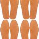 Absorbent Ultra Thin Pigskin Leather Insoles for Stinky Feet-Foot and Shoe Odor Inserts for Shoes-Cinnamon Inserts and Flats for Sweaty Feet and Hyperhidrosis (4 Pair (Pack of 1))