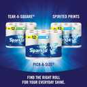 Sparkle Pick-A-Size Paper Towels, 6 Double Rolls (660 Sheets Total) - Strong 2-Ply Towels for Kitchen Cleanup and Everyday Messes