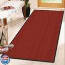 Neiza Front Door Mat Indoor Outdoor Entrance 72"x36", Heavy Duty Ribbed Non Slip Mat, Absorbent Dirt Moisture Trapper Waterproof Rubber Backing Doormats, Low Profile Washable Front Doormat, Red