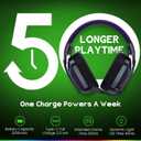 WESEARY Wireless Gaming Headset for PS5, PS4, PC, Switch & Mac, 20ms Ultra-Low Latency, 2.4GHz USB & Bluetooth 5.4 Gaming Headphones with Mic, 50H Battery Life, 3D Spatial Audio, Dynamic Lighting