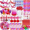 2 x Winlyn 236 Pcs Valentine's Day Stationery Toy Assortment Set Valentine Goodie Bag Stuffers Valentine Prizes Rewards Bulk for Kids Students Valentine Party Favors Treats School Classroom Gift Exchange