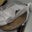 XBurmo Small Round Coffee Table - 3 Tier Design Accent Table, Narrow Side or Bedside Stand, Industrial Vintage Nightstand for Bedroom, Living Room, or Small Spaces, Rustic Brown (1 Pack)