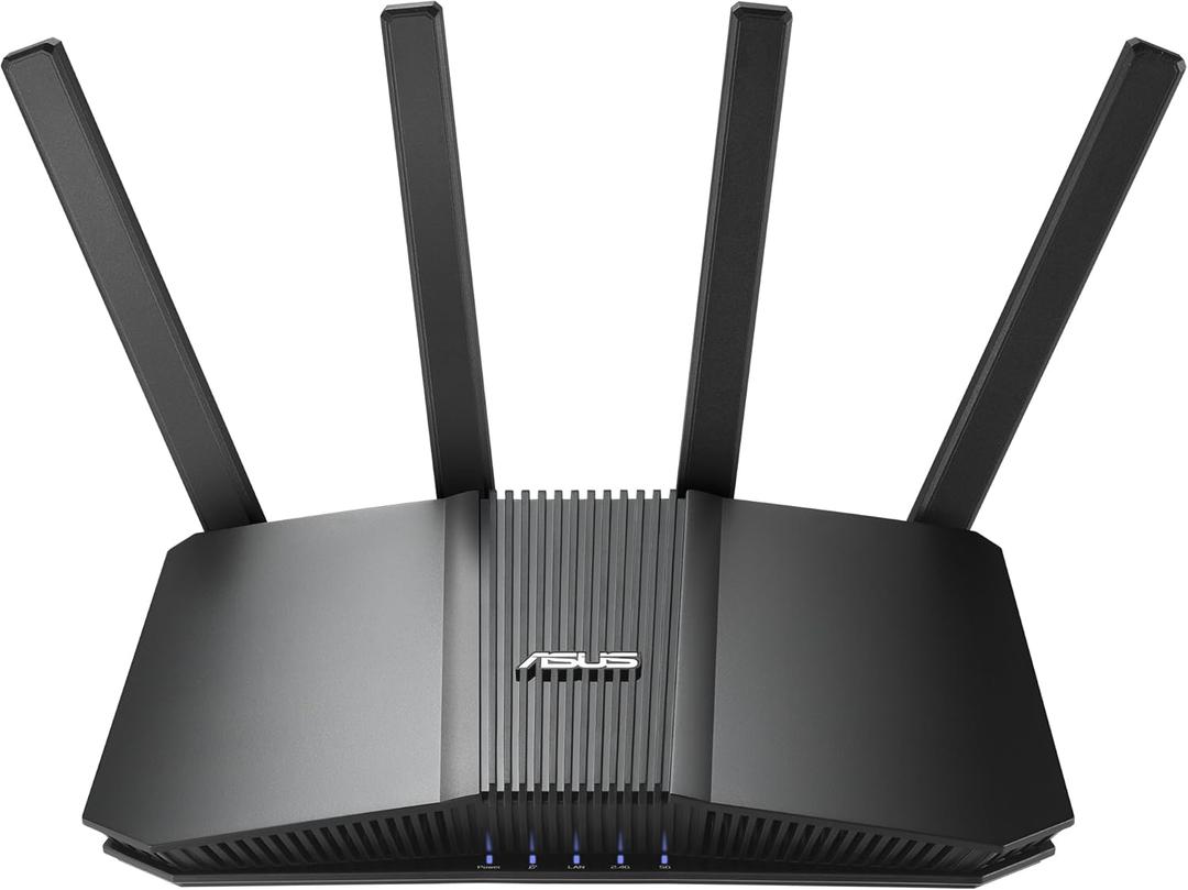 ASUS RT-BE82U Dual-Band WiFi 7 (802.11be) Smart AiMesh Extendable Router, 6500 Mbps, Five 2.5GbE Ports, 4096-QAM, Up to 3 SSIDs for IoT Devices, Parental Controls & VPNs, Advanced Network Security