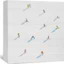 Winter Skiing Sign, Winter Skiing Ski Wooden Box Signs, Skateboard Apres Ski Wood Sign Decor for Home Kitchen Bedroom Bathroom