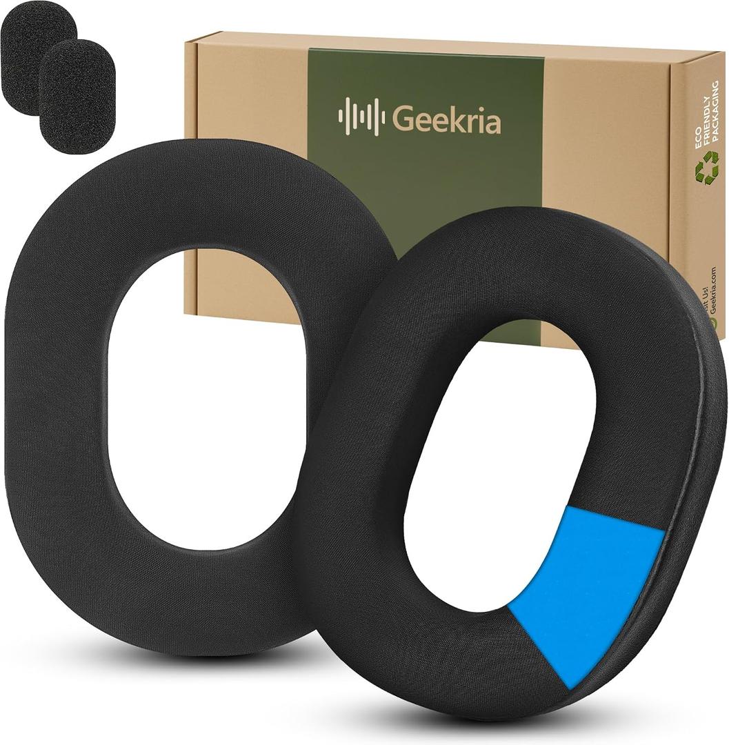 Geekria Sport Cooling-Gel Replacement Ear Pads for Razer Black Shark V3 Pro (Do Not Fit Black Shark V3 Wireless/ V3X) Headphones Ear Cushions, Repair Parts (Black)