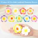 ATTGREAT Artificial Plumeria Flowers Bulk 9 Colors Small Fake Flower Heads Foam Frangipani Petals Floral Craft for Hair Wreath Leis Hat Home Wedding Hawaiian Luau Aloha Party Decoration