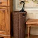 ECOMISTIQ® Cylindrical Umbrella Stand Uncovered Top Woven ...