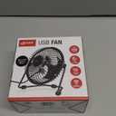 GPX Mini 4" USB Personal Fan, Compatible with Computers, Laptops, Portable Chargers, Black (AU25B)