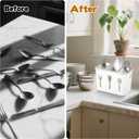 Rainmae Silverware Utensil Caddy, Cutlery Utensil Holder Organizer for Kitchen Countertop Holder Silverware Organizer Caddy for Countertop and Party Use, Holds Fork, Knife, Spoon