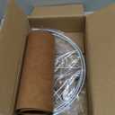 GOSO Drum Lamp Shades for Table Lamps MediumBrown Faux Fabric Velveteen Chamois Leather Lampshades Floor Lamp13" Top x13" Bottom x 10" High (Spider) Rustic Vintage Shade Required Assembly 1Pack