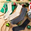 Chicingyou 2 Pairs Cozy 90% Cashmere Crew Socks for Women Men Gifts Soft Warm for Winter Home Bed Outdoor