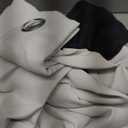 NICETOWN 100% Blackout Window Curtain Panels, Cold and Full Light Blocking Drapes with Black Liner for Nursery, 84 inches Drop Thermal Insulated Draperies (White, 2 Pieces, 52 Wide Each Panel)