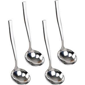 4 Pieces Stainless Steel Ladle, Small Soup Gravy Soup Spoon