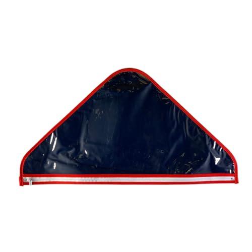 Clear Plastic Triangle Case for Casket Flag Display and Storage with Zipper