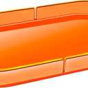 Acrylic Decorative Vanity Tray Perfume Jewelry Trinket Tray for Bathroom Counter Soap Toilet Tank Sink Small Candle Catch All Organizer, 12.6x6.3 Inches, Neon Orange