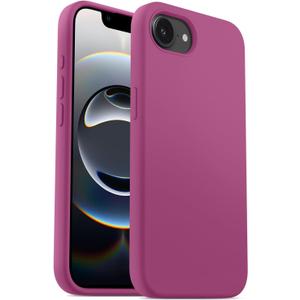 OTOFLY Designed for iPhone 16e Case,[12FT Military-Grade Protection] Silicone Shockproof Slim Cover Women Men 16e Phone Case 6.1 inch, Violet Red