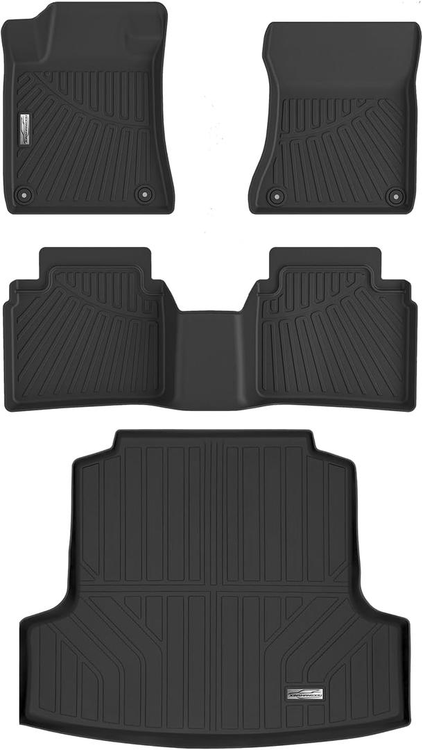 Floor Mats & Cargo Liner for Nissan Altima 2025 2024 2023 2022 2021 2020 2019,1st 2nd Row with Trunk Mat,TPE All Weather Protection Slush Floor Liner Black
