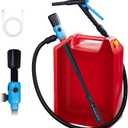 Electric Fuel Transfer Pump, 51'' Extra Long Hose, 2.8 Gallon per Min, Fast and Safe Portable Gas Can Pump for Oil,Battery Powered (Manual Nozzle Type)