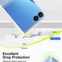 for Samsung Galaxy Z Flip 7 Case with Screen Protector,Galaxy Z Flip 7 Case Support Wireless Charging, Protective Cover for Galaxy ZFlip7 Phone Cases, PC Crystal Ultra Slim Clear