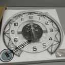 Large Wall Clock for Living Room Decor Modern Silent Pendulum Wall Clock for Home House Kitchen Bedroom Decorative Big Wall Clock Non Ticking Battery Operated Quartz for Indoor Bathroom 17 Inch
