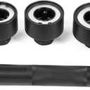 4 Pcs Steering Rack Tie Rod Tool Set, Inner Tie Rod Removal & Installer Kit with 3 Interchangeable Heads 30-45mm, Universal Axial Joint Remover for Car Truck SUV